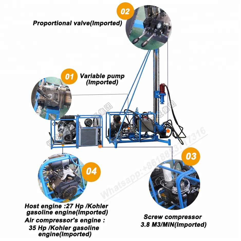 Small water well borehole drilling machine price