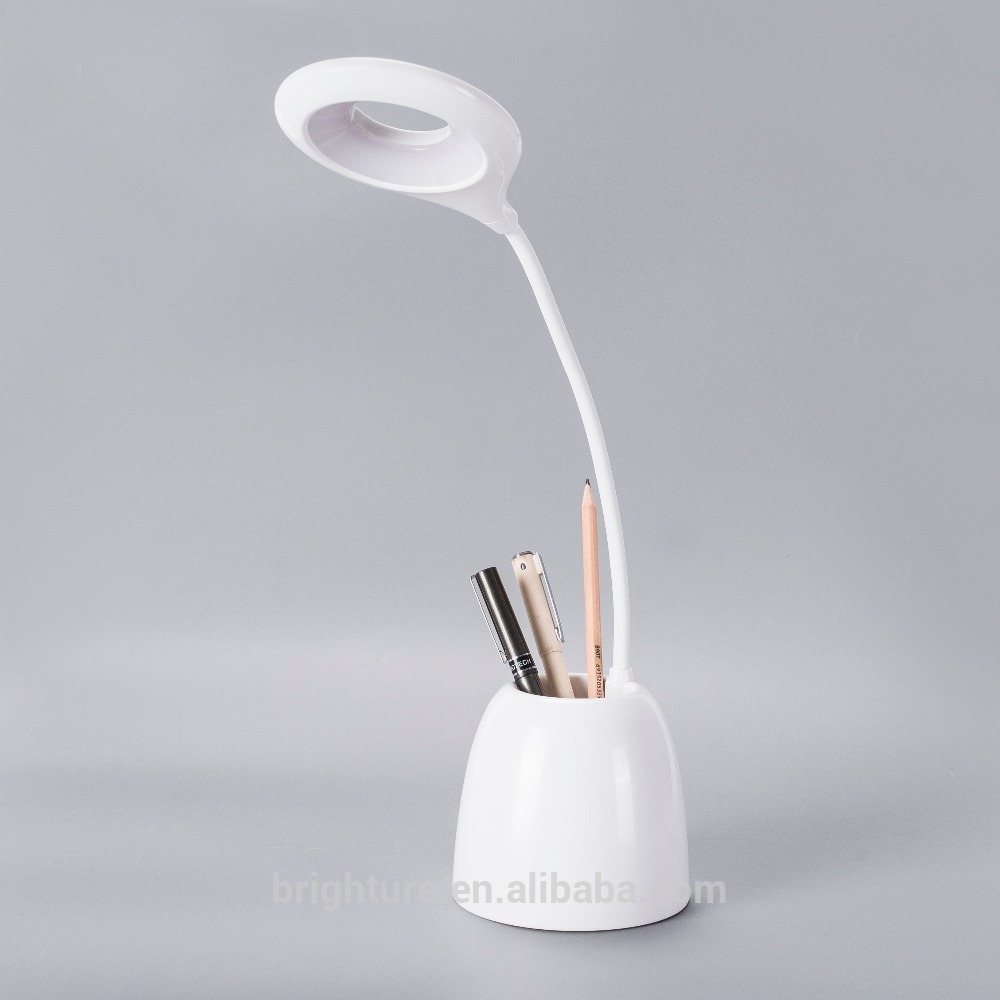 1200mAh 2W Fashionable Touch Rechargeable Flexible LED Table Lamp with Pen holder