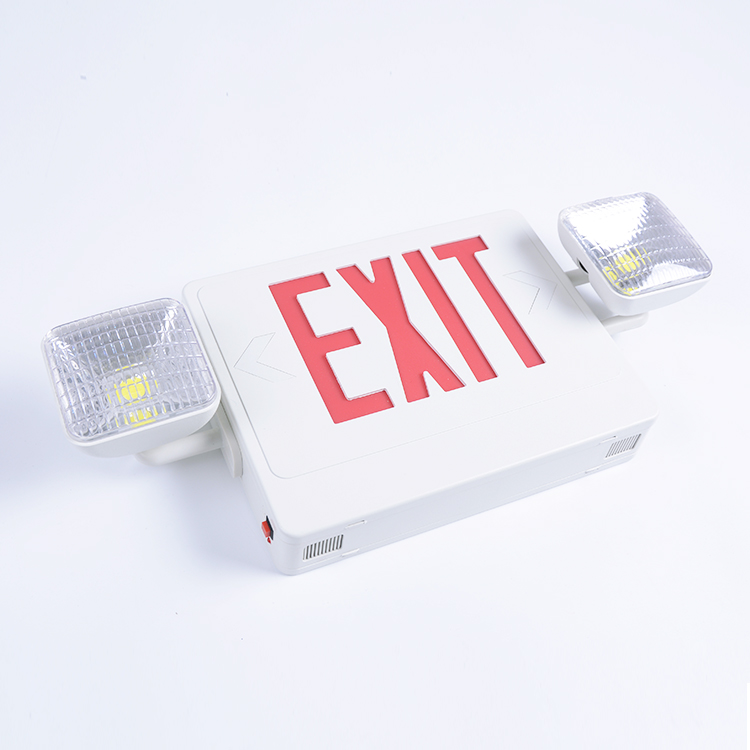 Wall and ceiling mounted ABS Fire emergency led light combo Emergency Exit sign