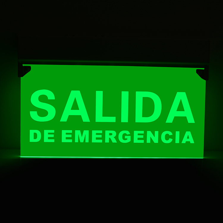 South America single double sided Exit sign rechargeable led emergency light for South America