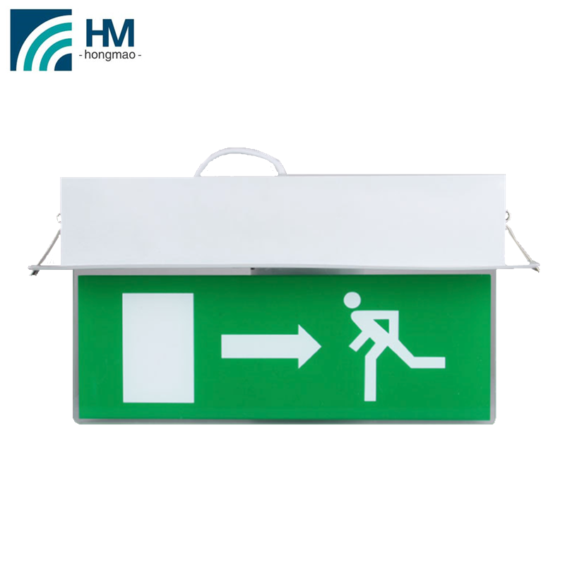 Fire Fighting Ip30 Lighting Lamp Landscaped Decorative Acrylic Ceiling Embedded Exit Sign Embedded Emergency light