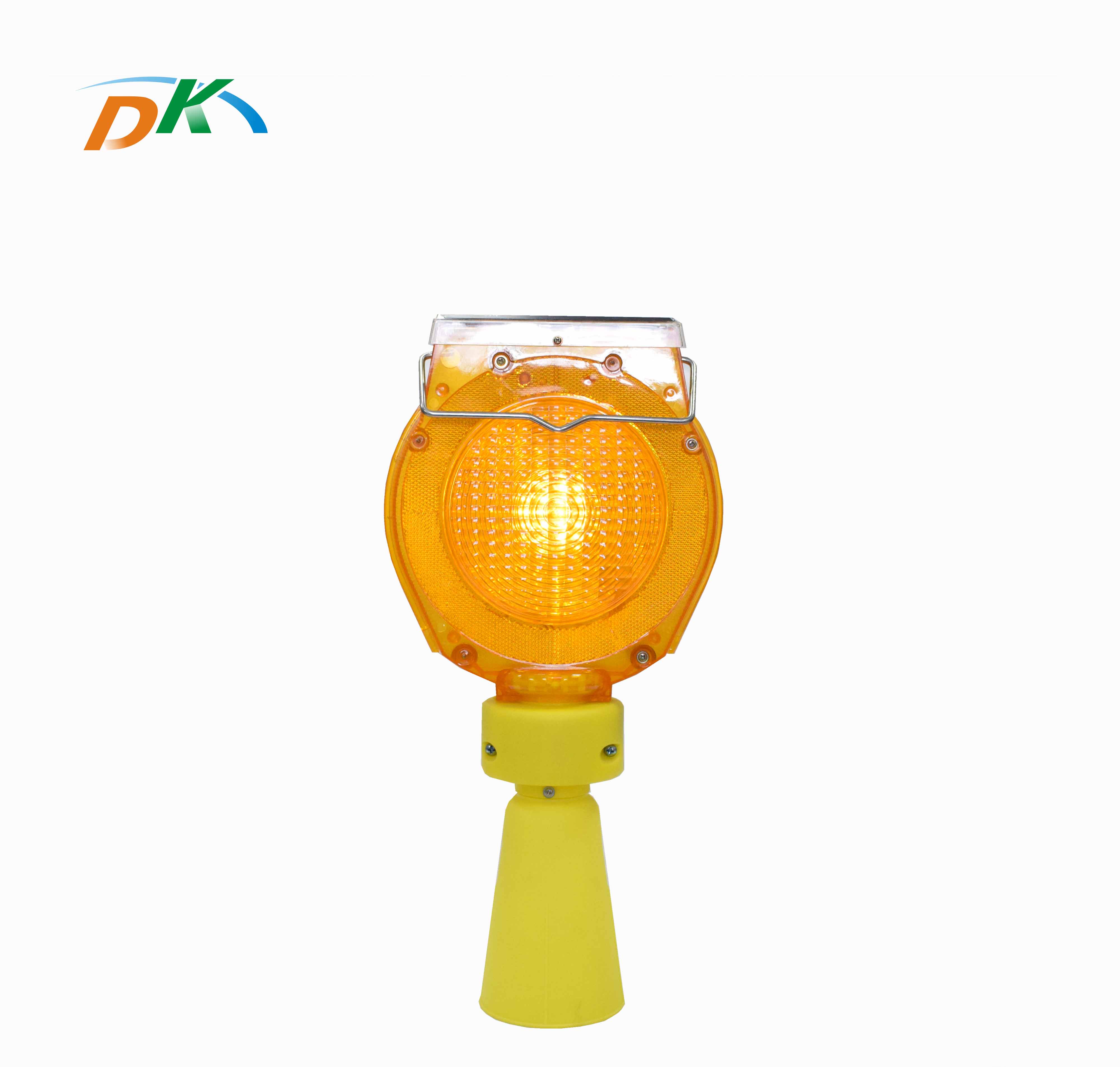 DK LED solar panel traffic light flasher barricade warning light for safety