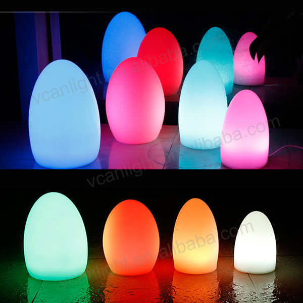 modern new design egg shape european night light with rechargeable