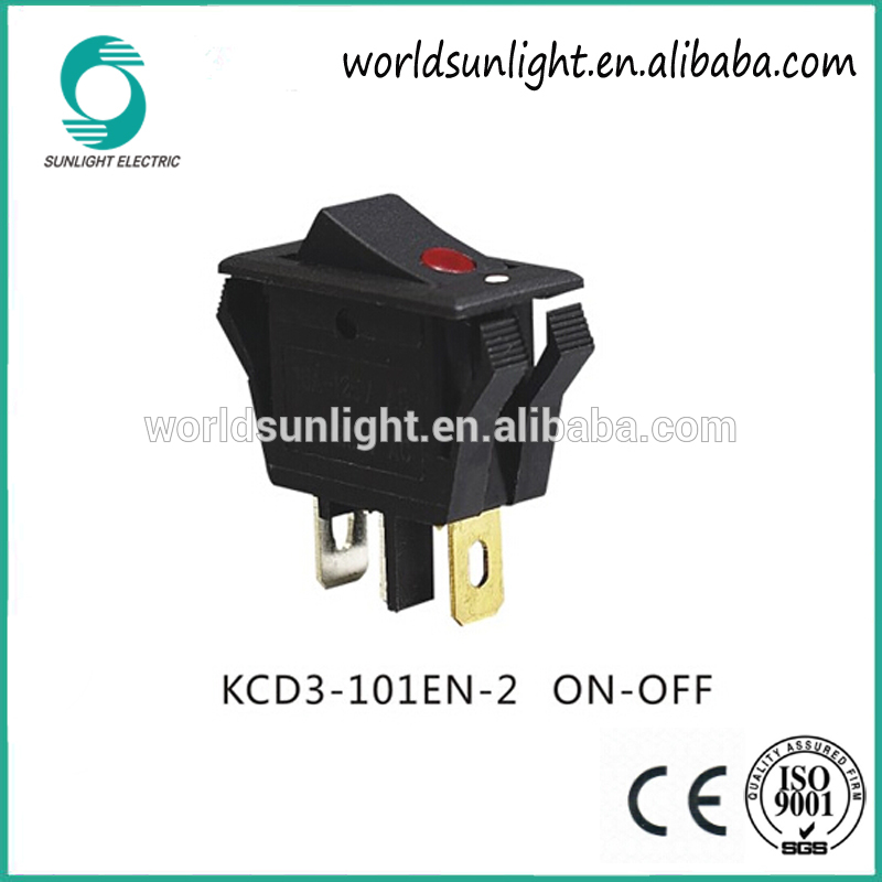 KCD3-101N-2C kcd3 20a 125vac on-off red illuminated snap-in ocker switch