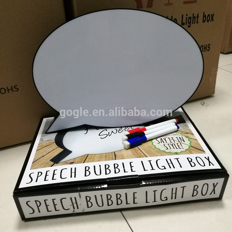 sign Ellipse led acrylic A4 led light box with colored pen