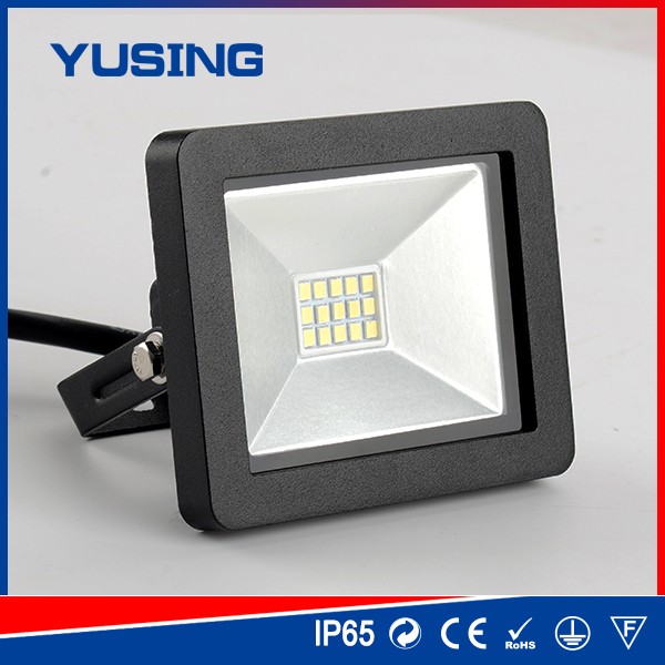 IP65 10W Mini Floodlight, 700lm Black Aluminum Body 10 W LED Flood Light Slim