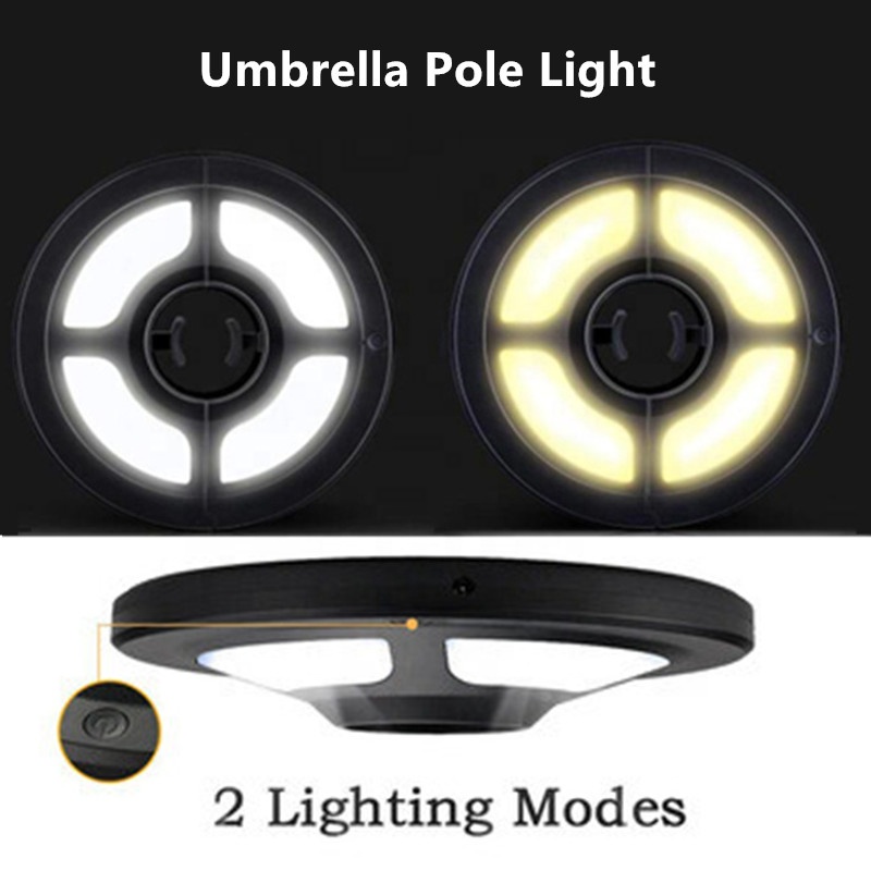 2 Mode Brightness 36 LED USB Patio Umbrella Pole Parasol LED Lights Wireless Outdoor parasol lighting for Camping Tents Garden