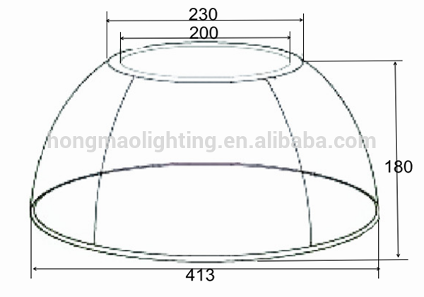 HONGMAO Best Quality ufo high bay pc reflector 16'' 19'' 22'' 60 degree beam angle