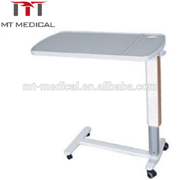 Tilted overbed table patient dinning table