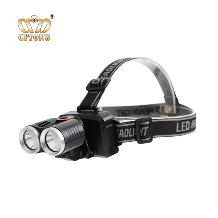 2 LED Aluminium Ultra Bright Led Rechargeable Headlamp Outdoor Running Headlamp