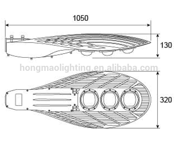 hot design 180w solar Led street Light lamp housing street lamp shell street light enclosure