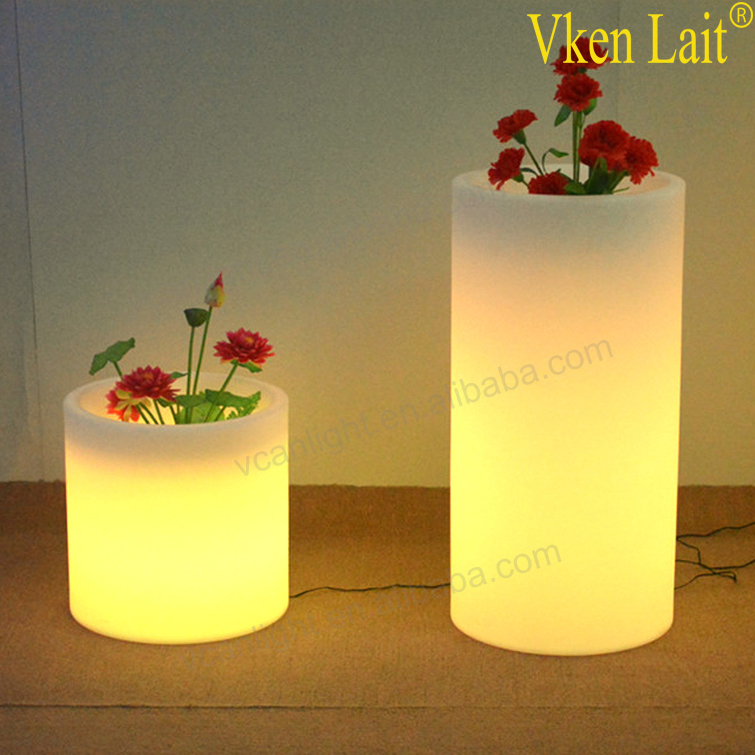 waterproof outdoor rgb glowing floating flower pot