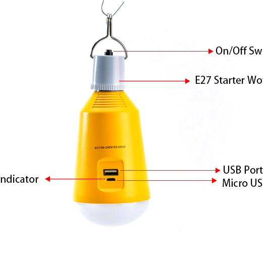 Newest solar home kit for led emergency light with solar built-in battery of bulbs