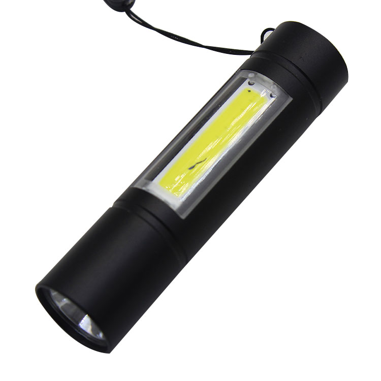 USB Charger UV flashlight with side high power 3W COB led flashlight