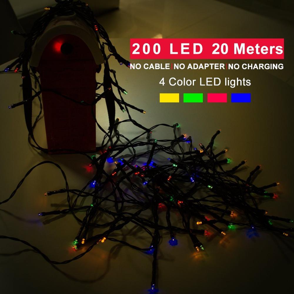 Garden decoration solar /seawater powered xmas LED string light