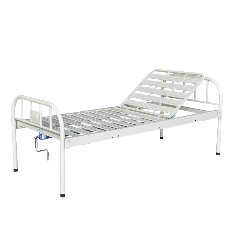 Cheap single crank metal manual hospital bed price for sale