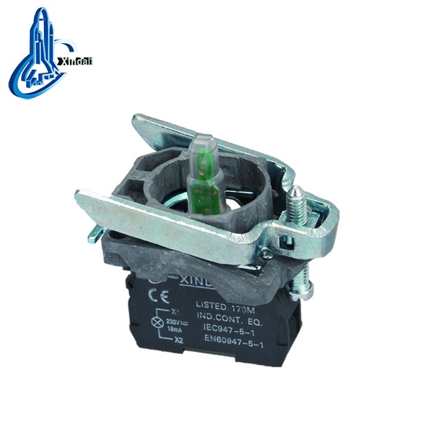 push button switch panel mount Metal Push Button Seat with lamp series test lamp with lay4 LAY4-BW06