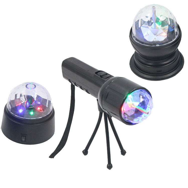 Battery Powered RGB Magic Rotating Ball Effect Led Stage Party Light