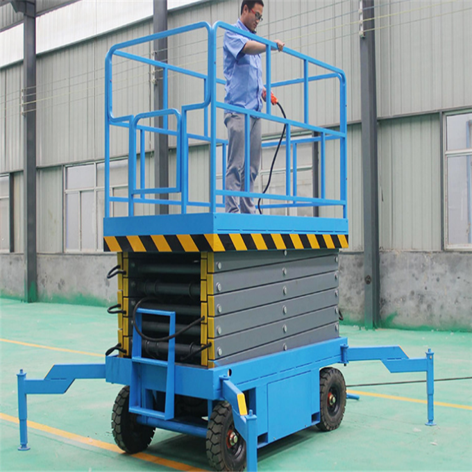 DC Powered Self-propelled Electric Aerial Scissor Lift Platform for 6-12m