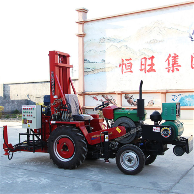 Tractors drill machine, tractor mounted water well drilling rig