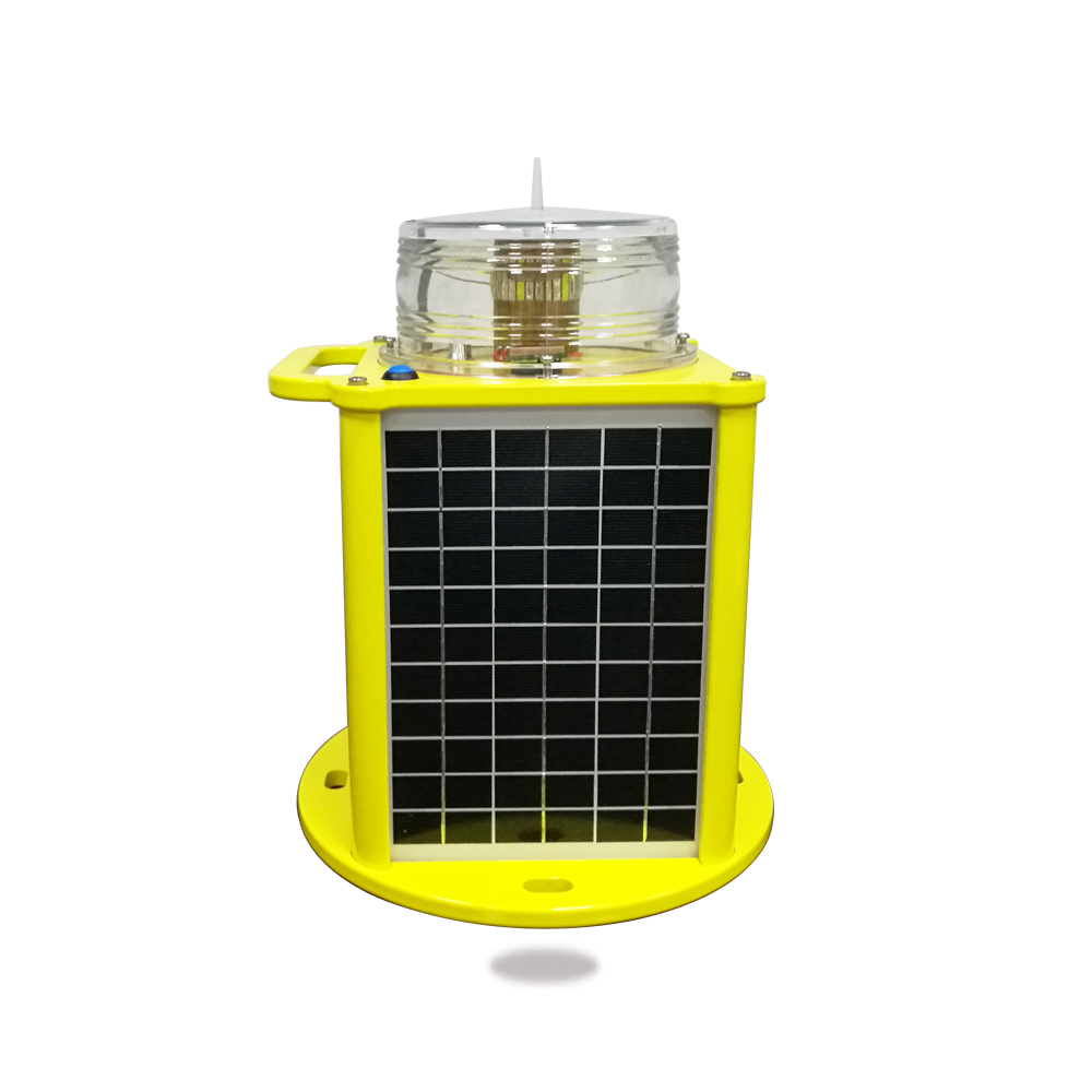 Marine Lantern, FAA LED Solar Powered Marine Navigation Lanterns 5 Emitting Color Adjustable Four Solar Panels