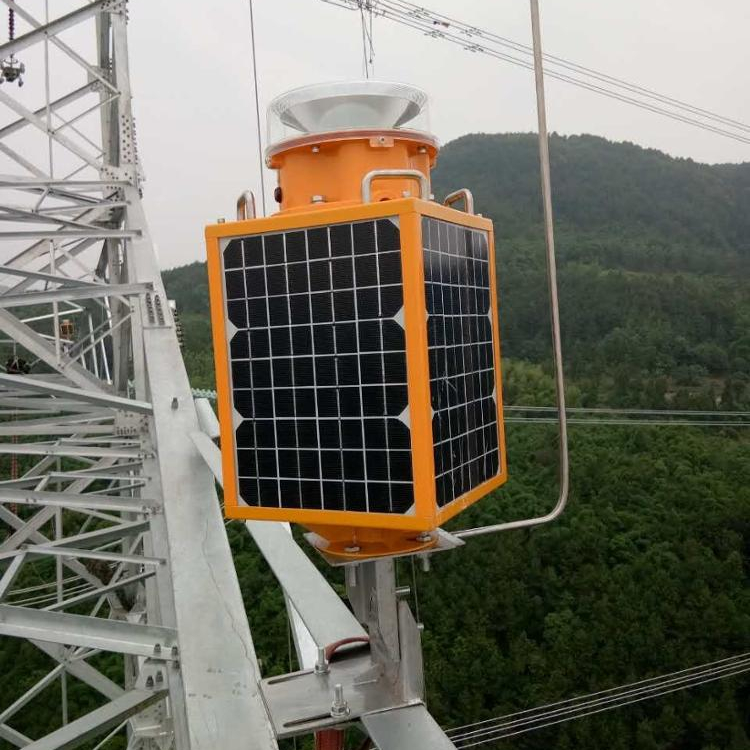 Electric Power Tower,Mast,Building ICAO Certified Solar Power Red LED Medium Intensity obstruction beacon 20fpm 40fpm 60fpm