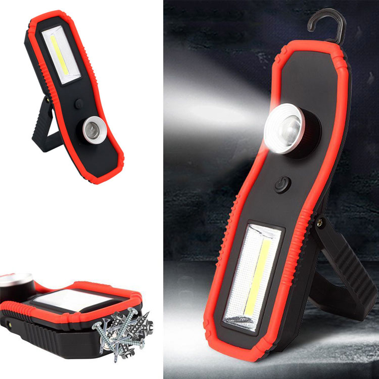 Selling Best 3W COB LED Zoomable Flashlight Switch Work Light Hook Slim Inspection Light Magnetic