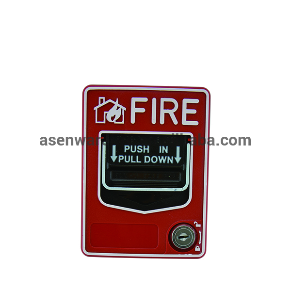 Asenware resettable manual call Point, conventional fire alarm button