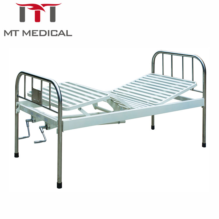 Cheap Hospitals Equipment folding Bed Low price hospital Bed double Cranks Sickbed
