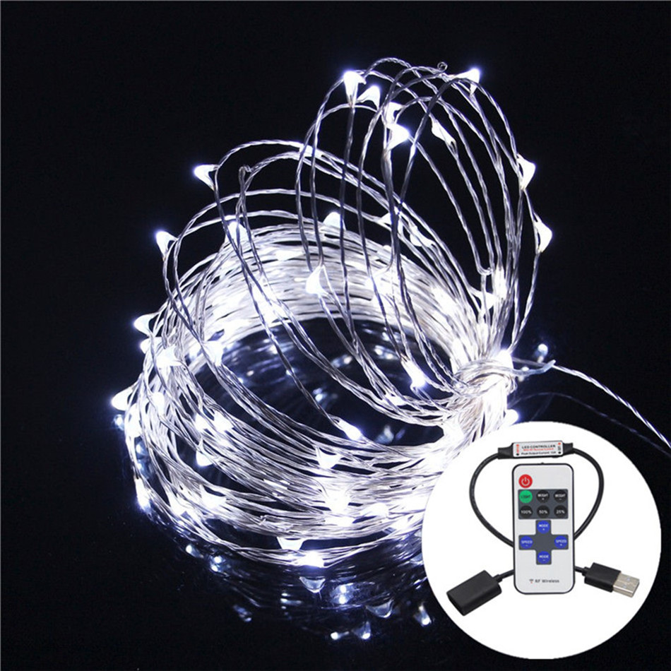 starry night Christmas 10m 100 33ft RF LED copper wire string light