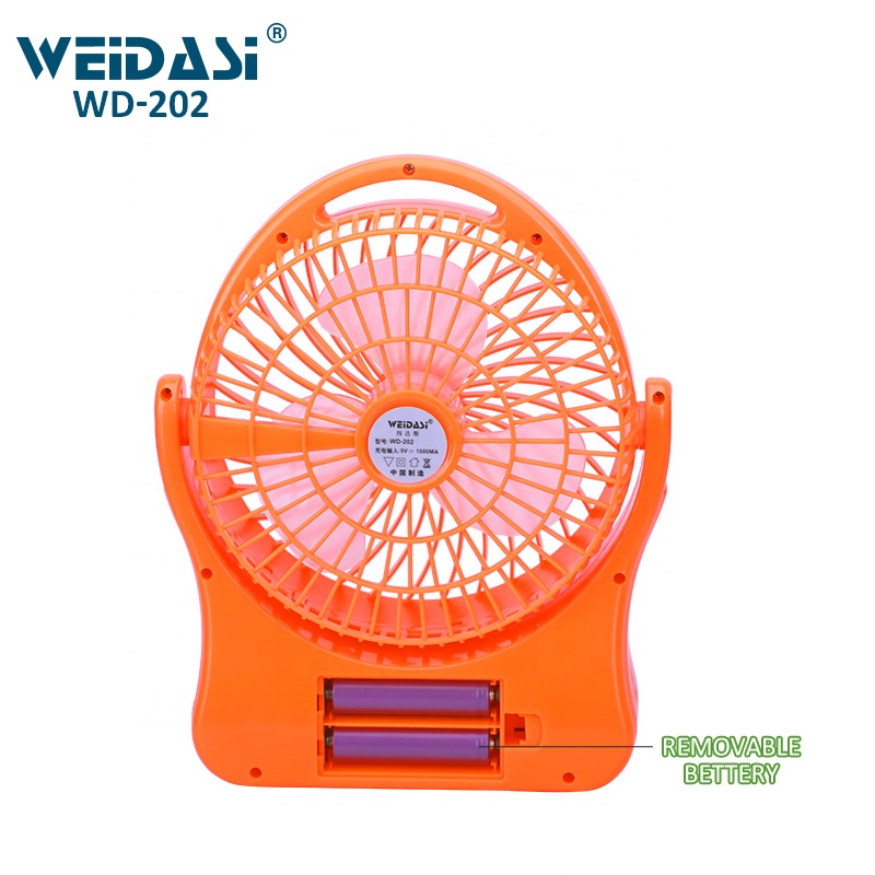 3 speed control usb table mini hand rechargeable fan with light