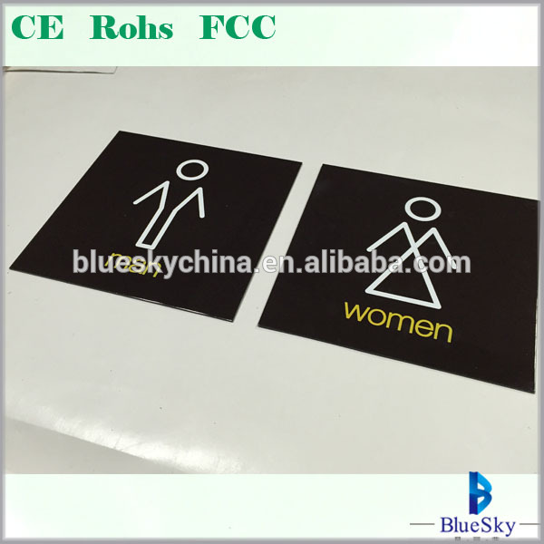 Factory!Custom metal sign toilet signage  Acrylic stainless steel indoor directional signage