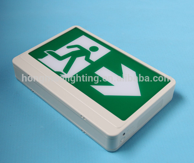 ABS 3W Ni-Cd Battery rechargeable acrylic wall mounted fire emergency led exit sign