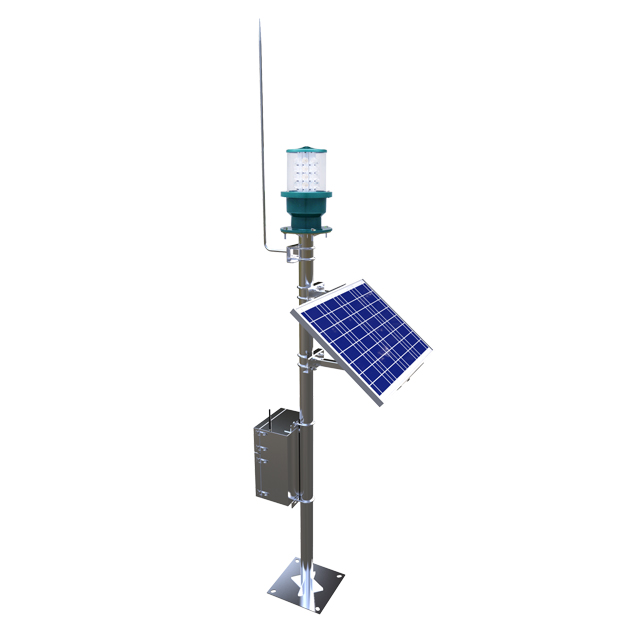 Low Visibility Operations/Surface Movement Guidance and Control System Heliport/Aiport Solar Warning Light