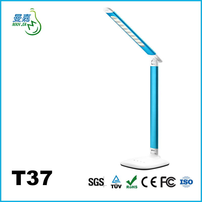 Portable folding touch control studying and reading metal table lamp