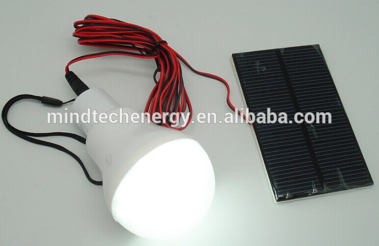 1W portable mini led solar lighting kit with solar panel