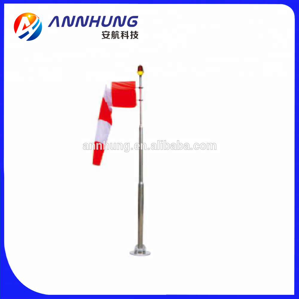 Wind Cone Wind Indicator Helipad Windsock with Obstruction Light