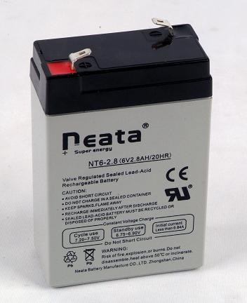 Sealed lead acid battery 6v 2.8ah