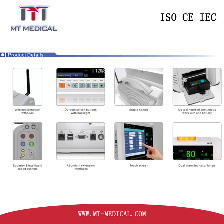 High quality Touch Screen Modular Multifunction patient monitor ECG monitor