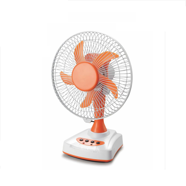 CR-8308 small electric rechargeable led table fan with outer solar panel