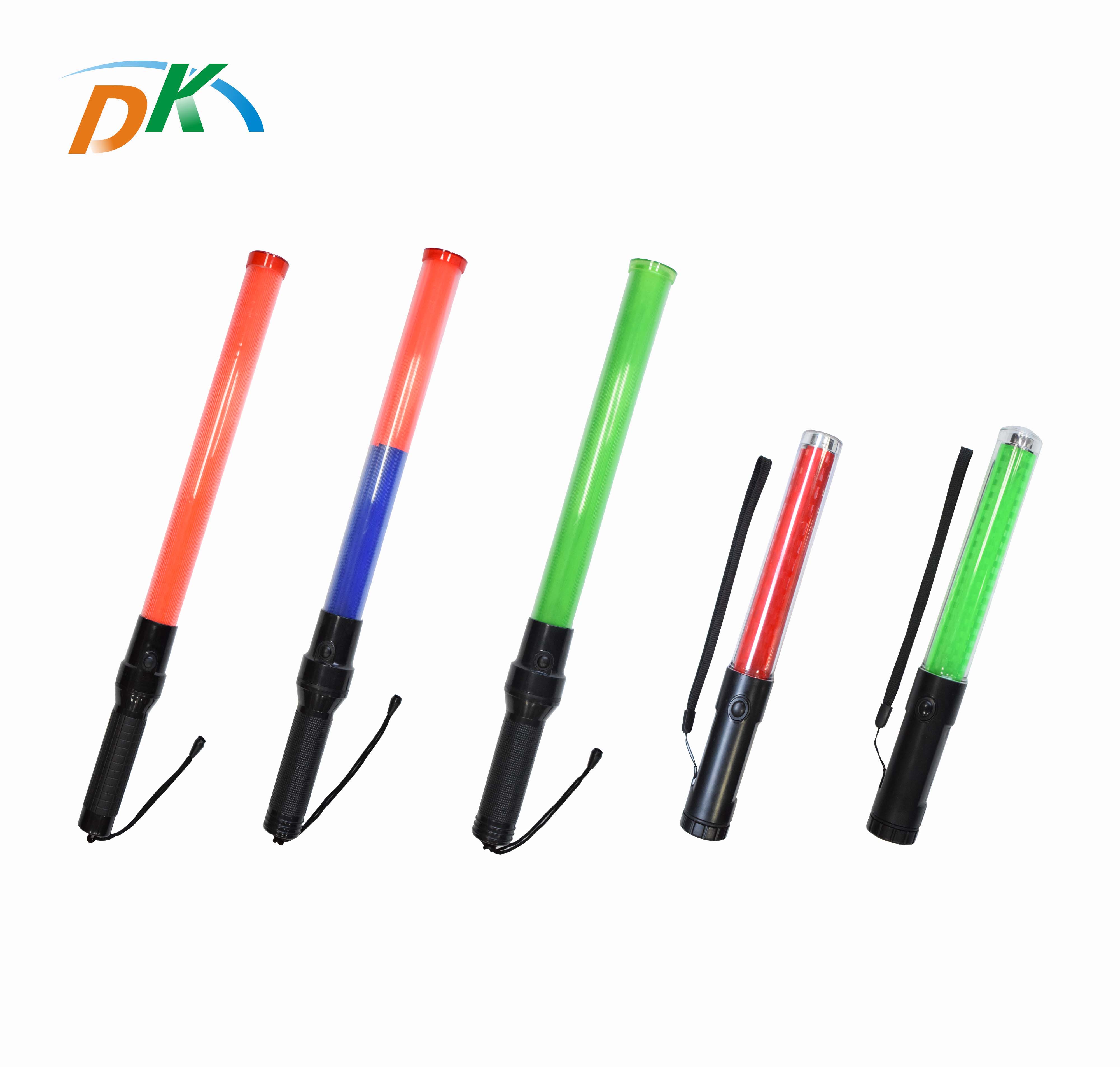 DK LED Battery Powered Plastic LED warning strobe police hand baton lights with magnet