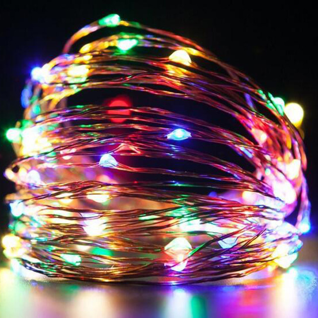 String Lights copper Wire string Multicolor Light Sequences Globe Bulb white Christmas tree decoration light
