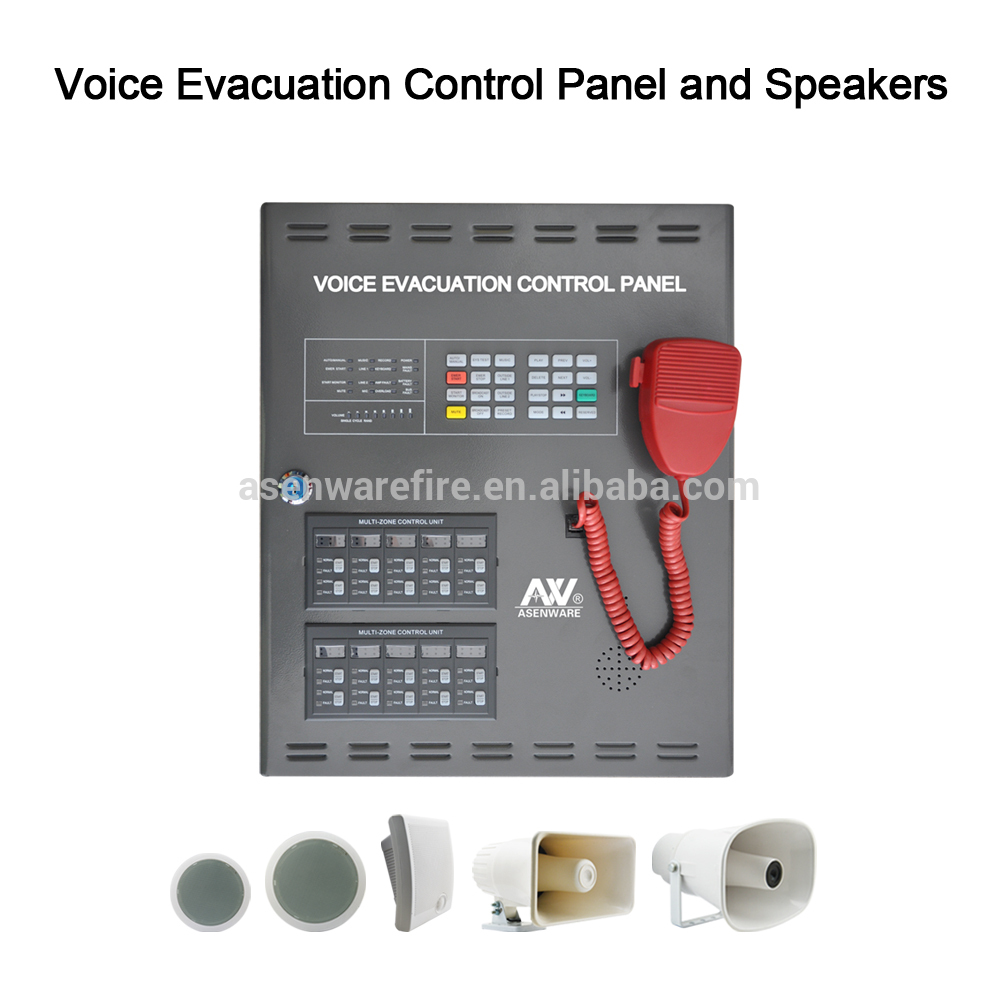 Factory Price Fire Alarm Voice Evacuation Control Panels with microphone and speaker