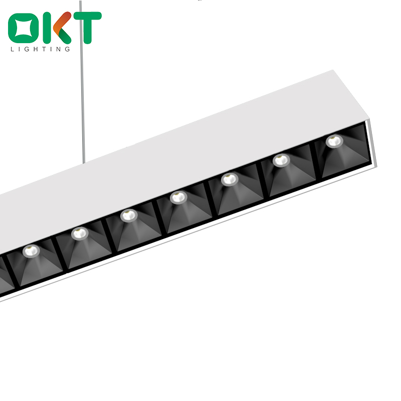 Architectural Commercial Suspended Interior Light Fixture LED Linear Lighting Channels