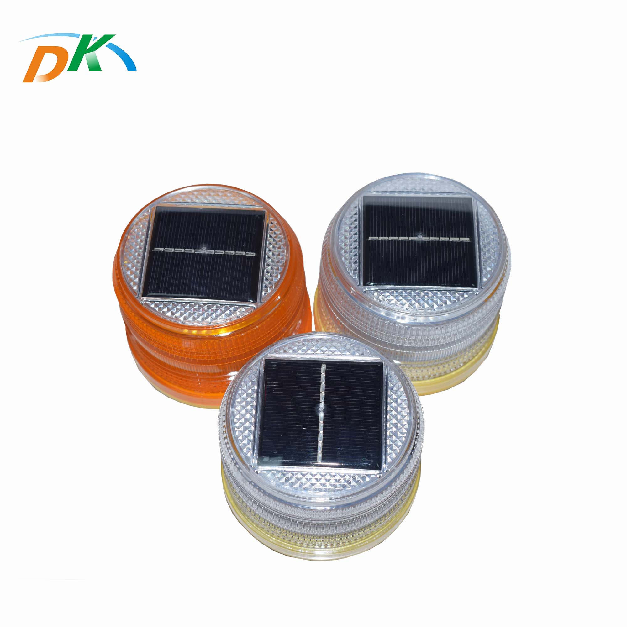 DK LED Solar Road Block Traffic Cone Blinker Safety Warning Beacon Light