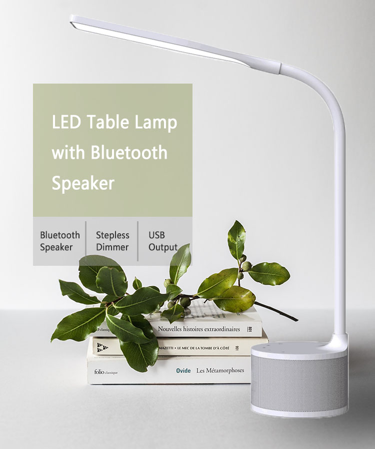 Portable USB Charging Bluetooth Speaker Desk Lamp