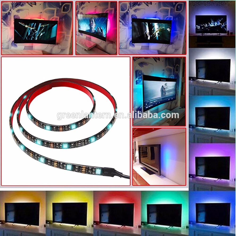 LED TV Backlight Kit USB Multi-color RGB Home Theater Background Accent lighting Waterproof Strip Lights