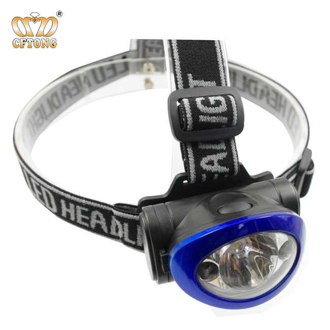 ABS Material Red Leds Flashing Light Waterproof Outdoor Camping 1 W + 2 Red Led Headlamp