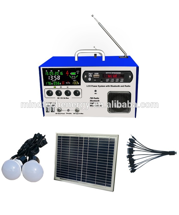 Indoor portable high powerful energy solar lighting system for small house