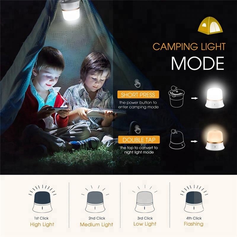 3W Portable lantern plastic led night camping lamp, ultra bright IP65 waterproof emergency outdoor tent led camping light